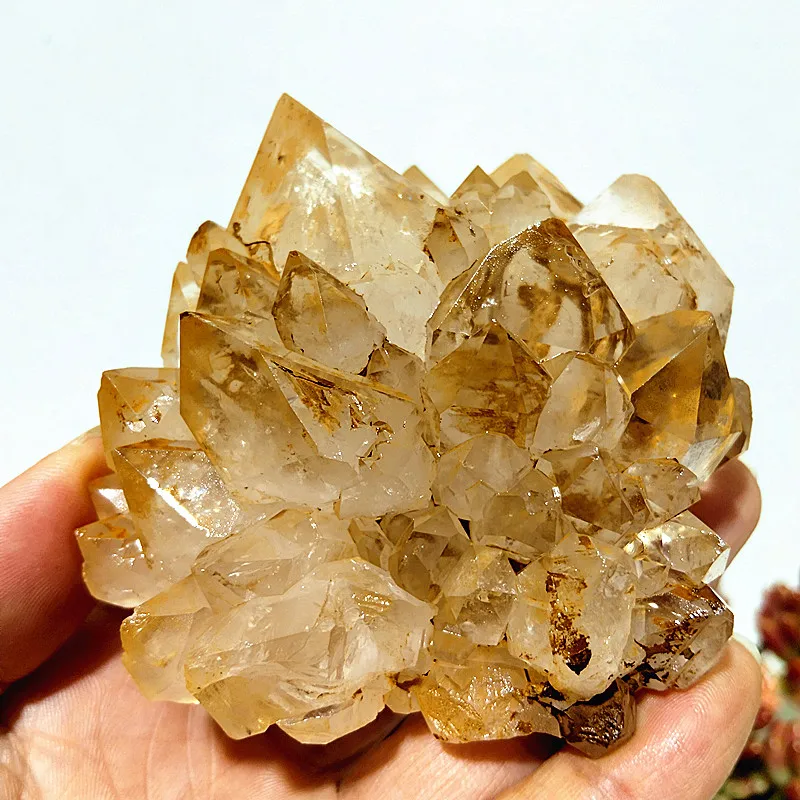 Natural Yellow Mud Sparkling Clusters Raw Stone Mineral Specimen Rare Crystals Gemstones Powerful Energy Chakra Room Decor