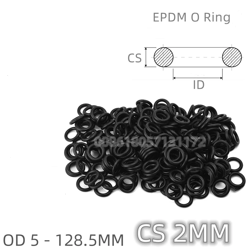 

Custom EPDM O-rings CS 2mm Elastomer Gasket Rubber Sealing Ring Automotive Ethylene Propylene O-ring Seal Weather-resist Black