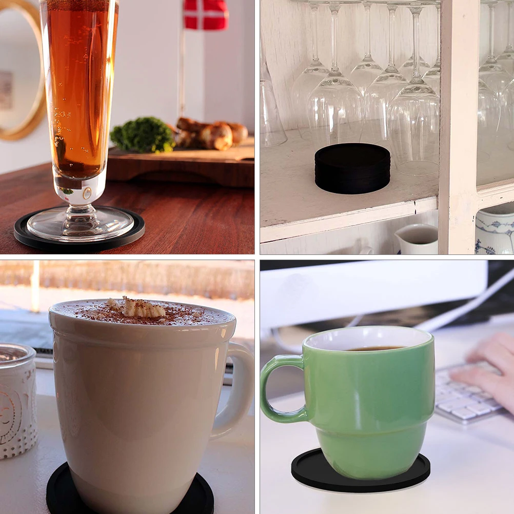 

8 Pcs Non-slip Coaster Silicone Cup Mat Tableware Pad Coffee Household Placemat Mats Heat Insulation Diatomaceous Earth Plate
