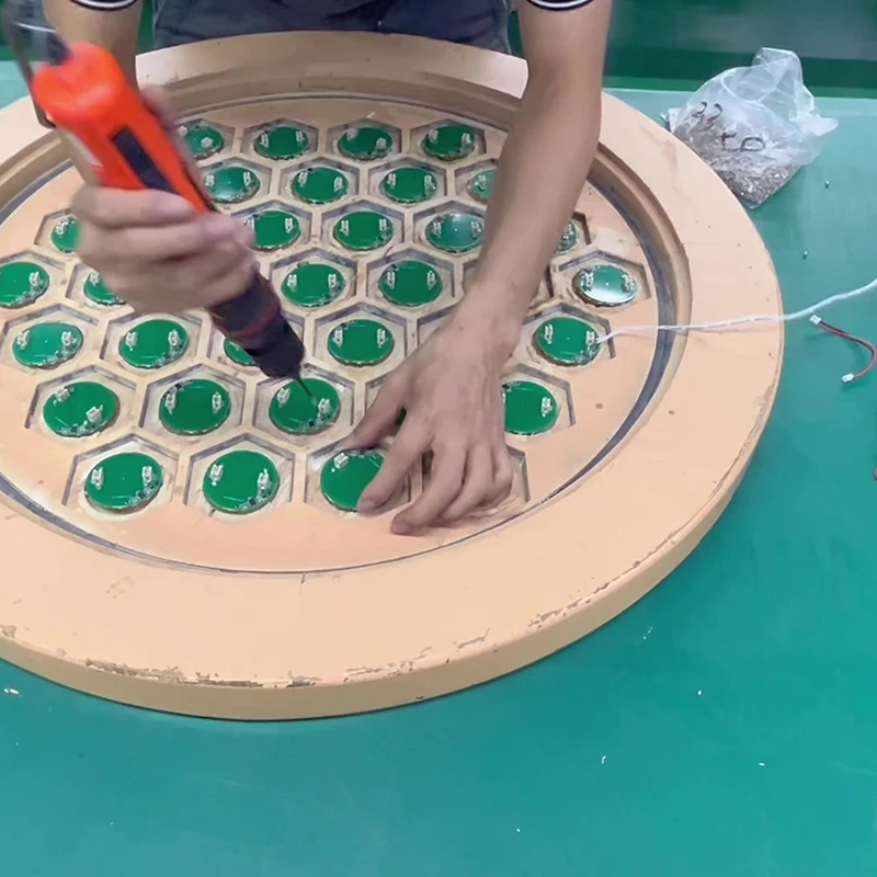 Interruptor táctil con Sensor de mesa de río, módulo emisor de luz LED, placa de módulo de controlador de anillo con Sensor de mesa táctil de río inteligente DIY