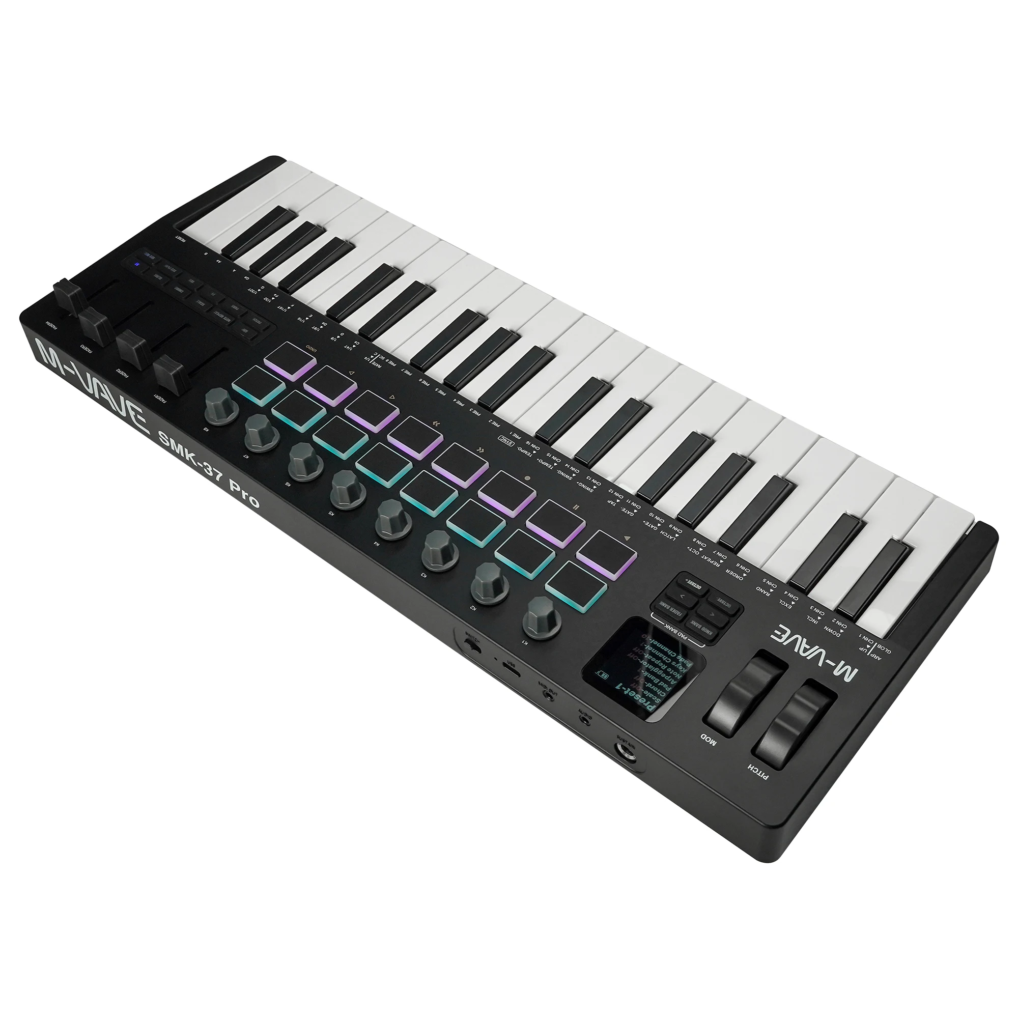 M-Vave MK4 Battery Portable 37-Key USB MIDI Digital Electronic Piano Digital Electronic Midi Pad Controller