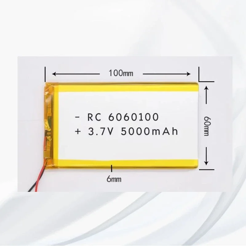 3.7V 6060100-5000mAh bateria litowo-jonowa polimerowy o dużej pojemności do usuwania domofonu Power Bank komputer stołowy DVR