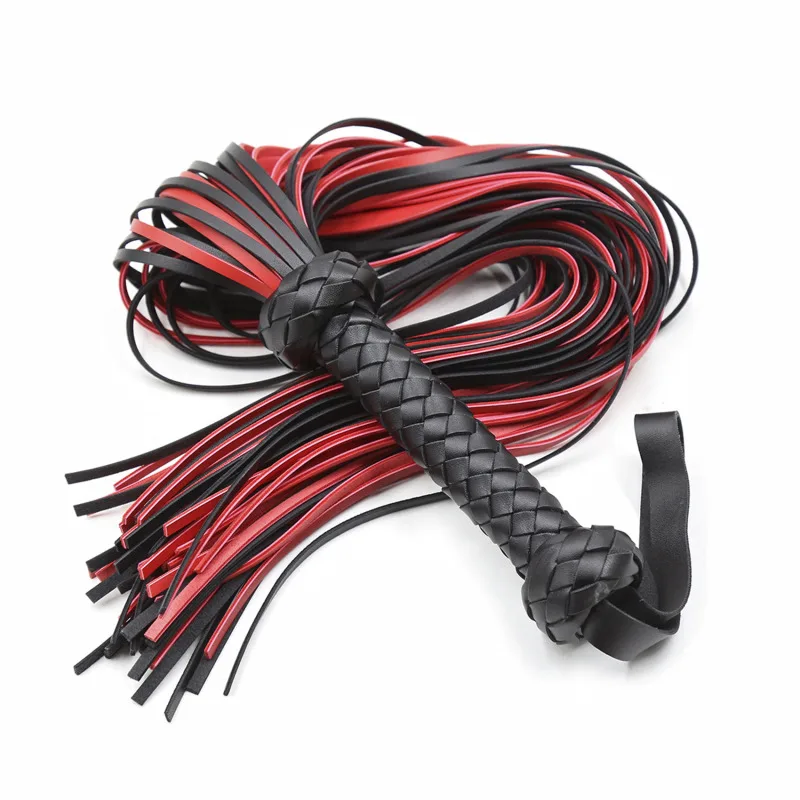 Flogger de cuero PU con estampado Frisky, paleta para palmadas, látigo de entrenamiento tipo crudo para equitación, para juegos sexuales submisivos y entrenamiento ecuestre