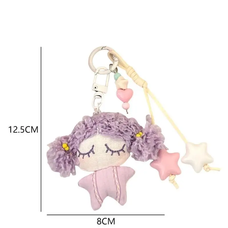 

Плюшевый брелок-кукла в виде мультяшной девочки, кавайный брелок-подвеска для ключей, шнурок для телефона, подвеска для рюкзака, аксессуары для ключей, подарки