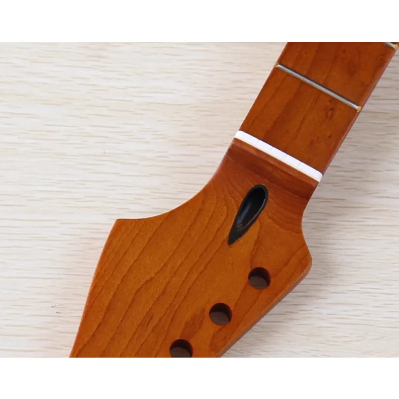 22 Frets Roast Maple Electric Guitar Neck Maple Fretboard Inlay dots matte Paint Guitar Parts Accessories