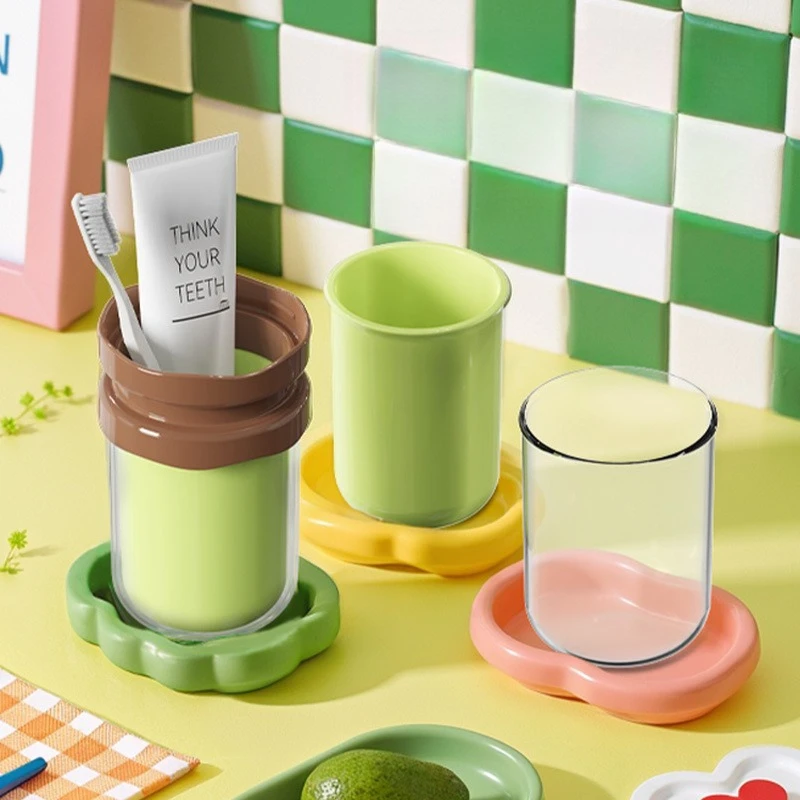 Travel Mouthwash Cup Brushing Cup Tooth Set Toothpaste Cup Portable Family Washing Toothpaste Toothbrush Box