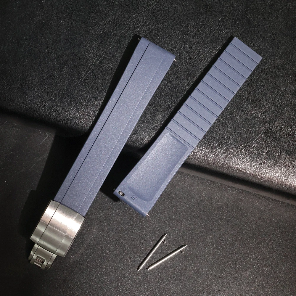 Nuovo cinturino per orologio Daytona Design CTS in gomma fluorurata 20mm 22mm Cinturini per orologi con fibbia a farfalla a sgancio rapido Cinturino FKM per taglia