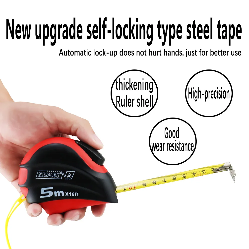 5M Metric British System Auto Lock Measurement Tape 7.5M Tape Measure Retractable 3M Measuring Tape Inches Centimeters