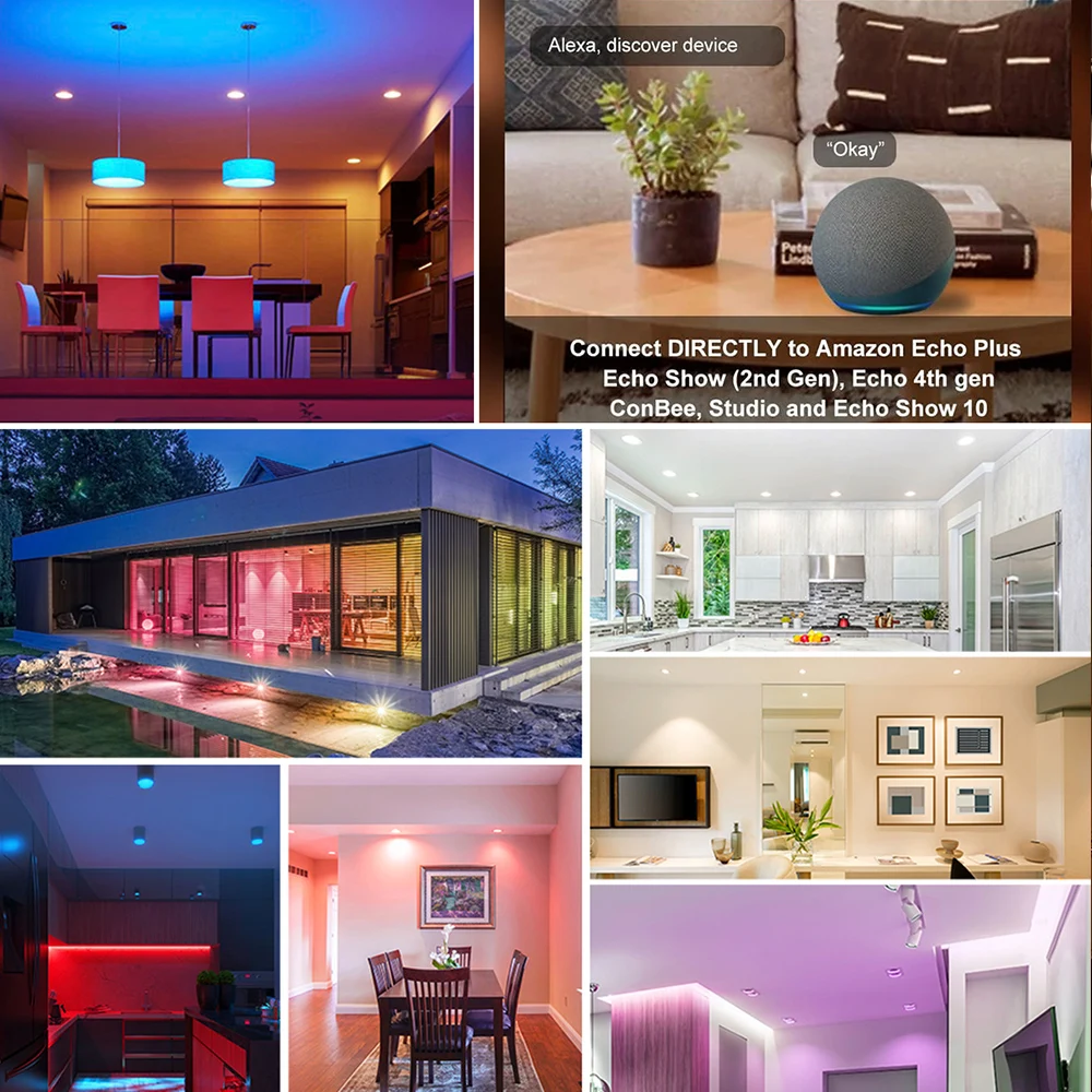 GU10 Zigbee/Wifi Led Glühbirne RGB CW WW Strahler Led-lampen Smart Led Lampe Arbeit Mit Alexa echo Hub Google Yandex Smartthings – Detail 11