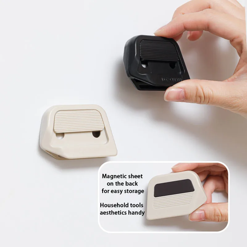 New Automatic Retractable Mini Ceramic Safety Box Cutter - Magnetic Blade (Rustproof, Scratch-Resistant) with Non-Slip Grip