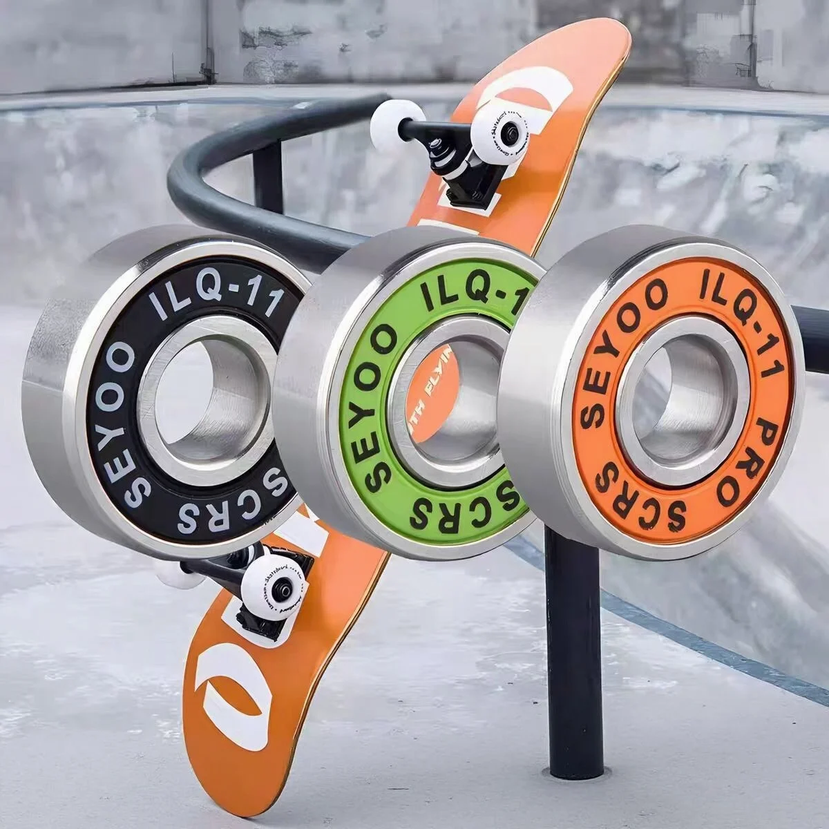 2 قطعة تحمل الدقة لوح التزلج الكرة تحمل Longboard عالية السرعة تحمل الانجراف لوح التزلج اكسسوارات منخفضة الضوضاء عالية تحميل #6