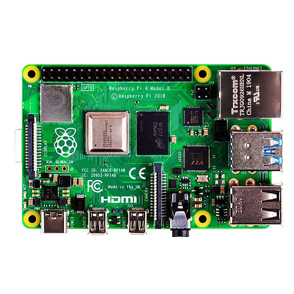 Official Original Raspberry PI 4B Board Raspberry Pi 4 Model B Controller Board Demo Board RAM 1GB/2GB/4G/8GB 4 Core CPU 1.5Ghz