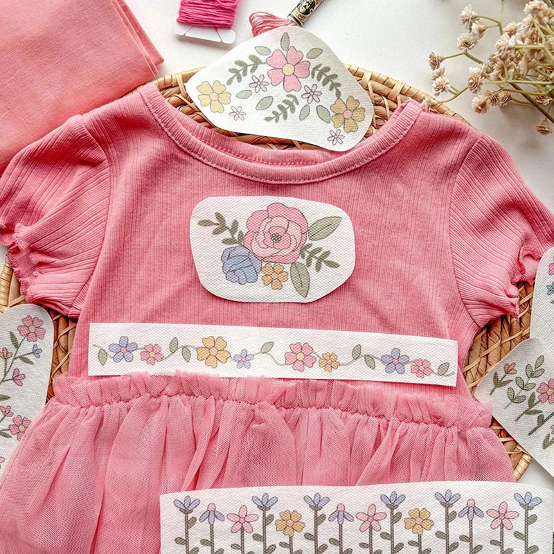 

Цветной водорастворимый стабилизатор для вышивки в виде цветка подсолнуха, для ручного шитья, моющийся, для отработки навыков вышивания иглой