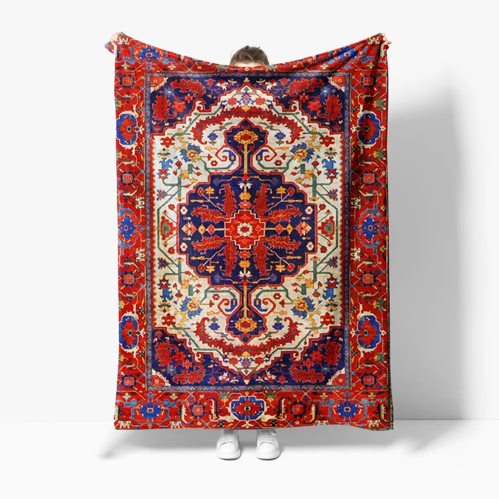 

Vintage Persian Rug Decorative Throw Blanket Kilim Turkish Area Rug Cushion Cover Bedspread Boho Home Decor