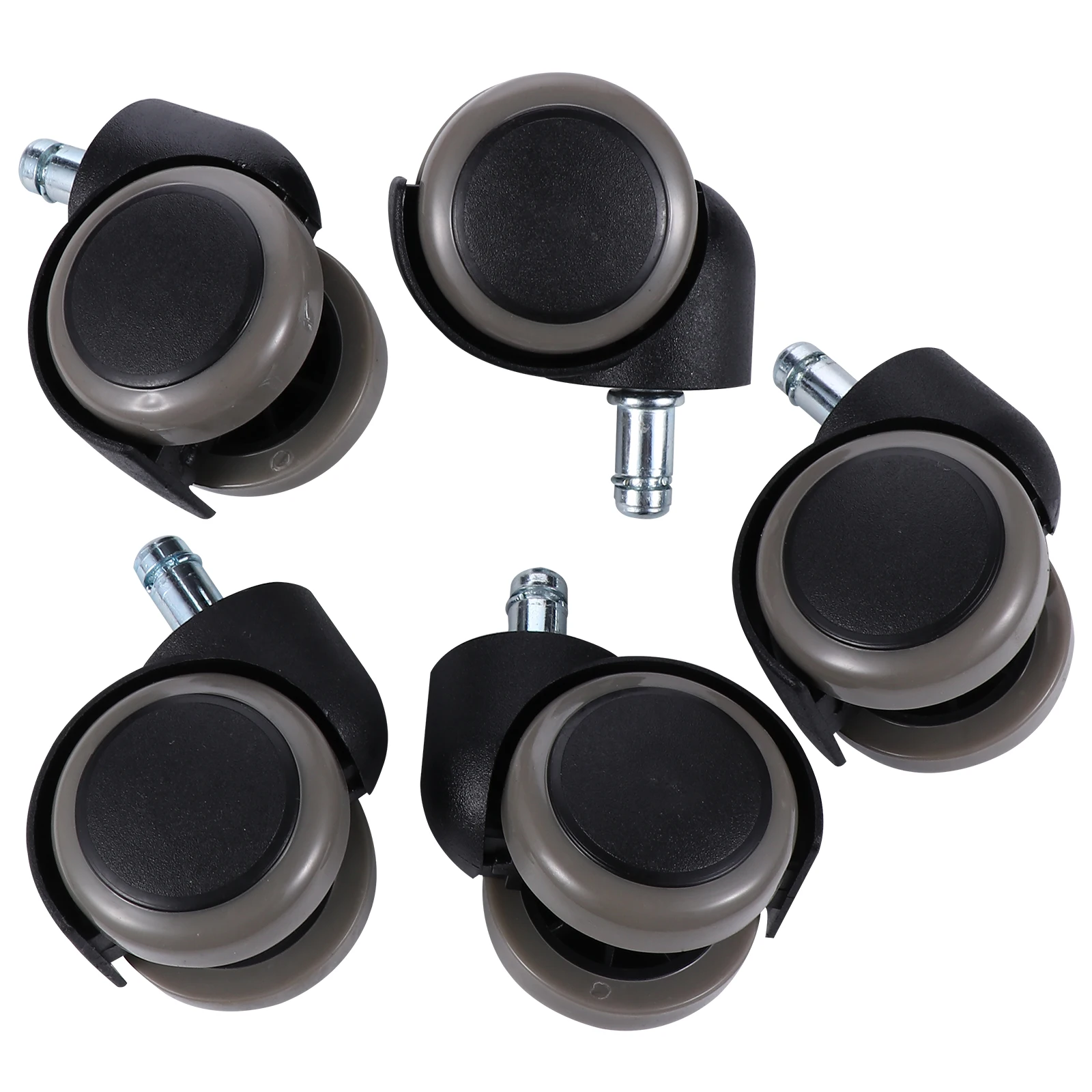 

5 шт. ролики для офисных стульев, высококачественный нейлоновый материал, многофункциональные твердые полы, двойной подшипник, тихий вращение, подходящие табуретки