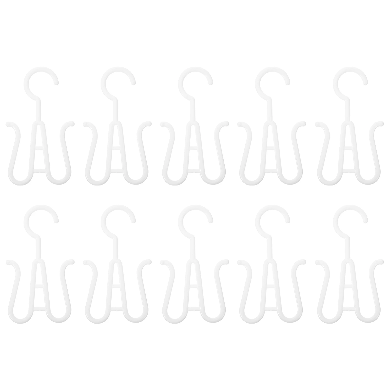 

10 Pcs Shoe Hooks Storage ganizer Double Hook Plastic Hanger For Slippers Drying Rack Boot Holder Shelf Display