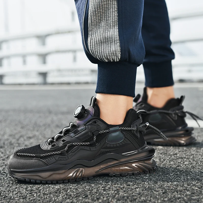 

Men's four seasons outdoor comfortable breathable casual sneakers light soft-sole speed running shoes fashion racing sports shoe