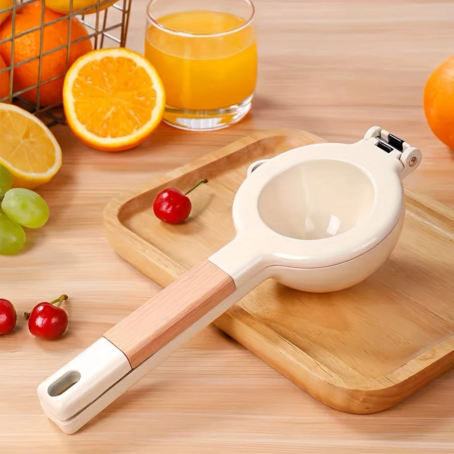 

Double Layer Lemon Squeezer Manual Juicer Wooden Hand Press Large Fruit Juice Extractor for Home Use