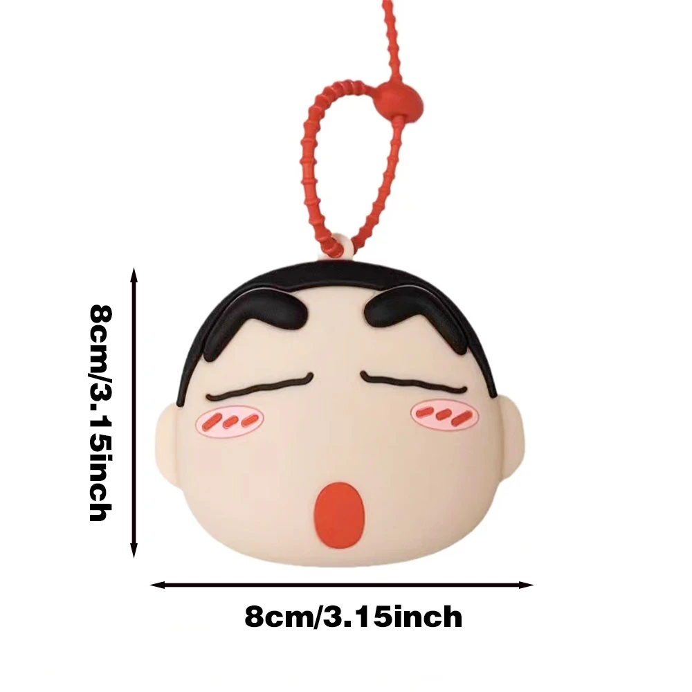 تلوين شين تشان المفاتيح المحفظة Kawaii محفظة نسائية للعملات المعدنية سماعة المنظم كابل البيانات المنظم حقيبة حلقة رئيسية هدايا عيد الميلاد عيد الميلاد