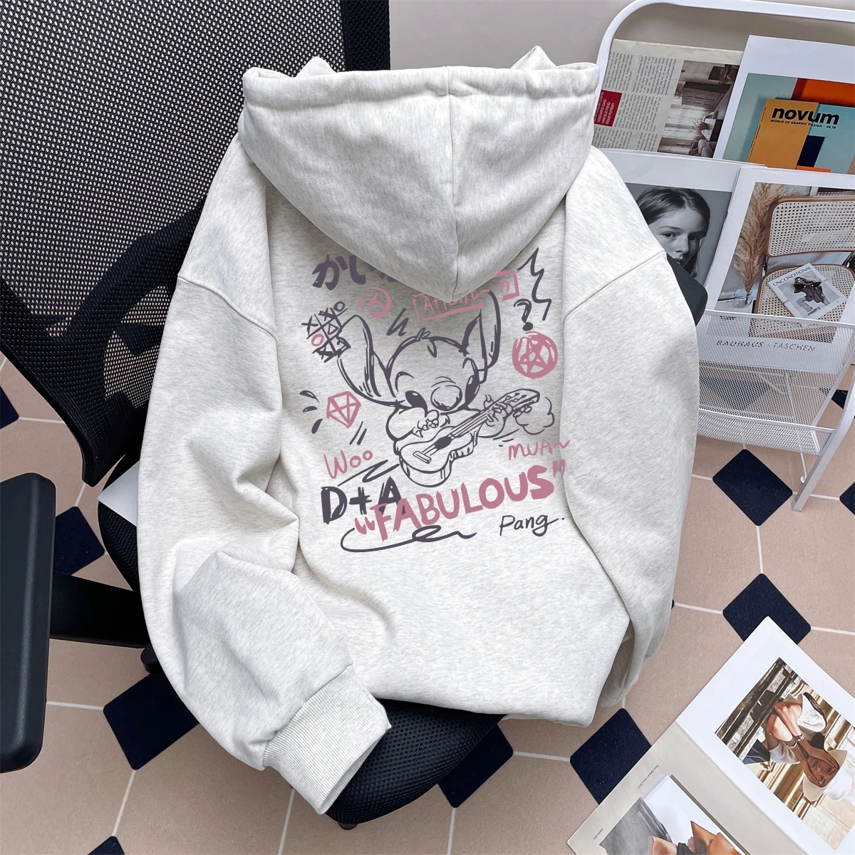 

American Sle Hoodie Sweatirt for Youth Spring Autumn New Sle Couple Matching Long Sve Loose Fit Printed Casual Wear