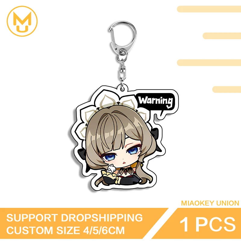 Cute Genshin Impact Sandrone Artistic Eye Catching Double Sided Acrylic Key Chains Elegant Adorable Anime Character Jewelry