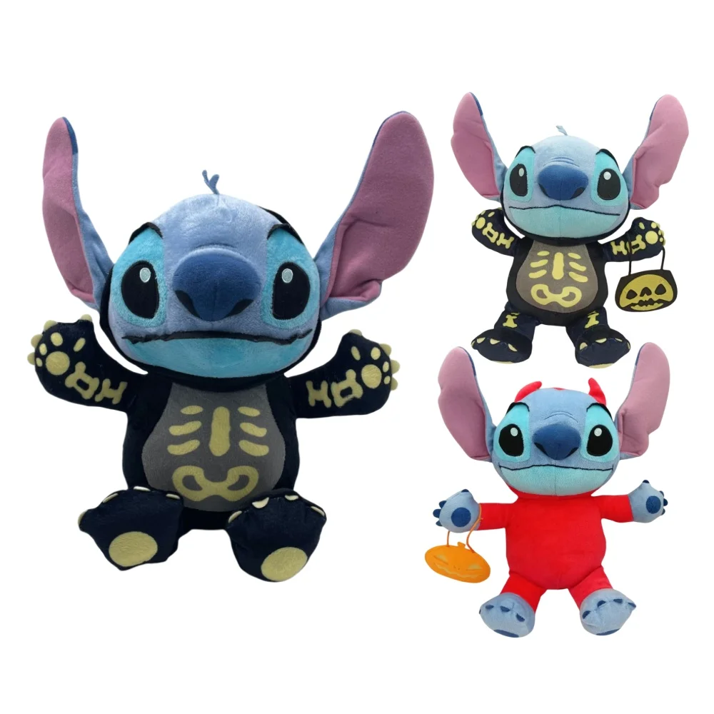 

Stitch Skeleton Lilo and Stitch Plush Dolls Anime Cartoon Toy Stitch Kawaii Plushie Stuffed Toys Birthday Gifts for Kids