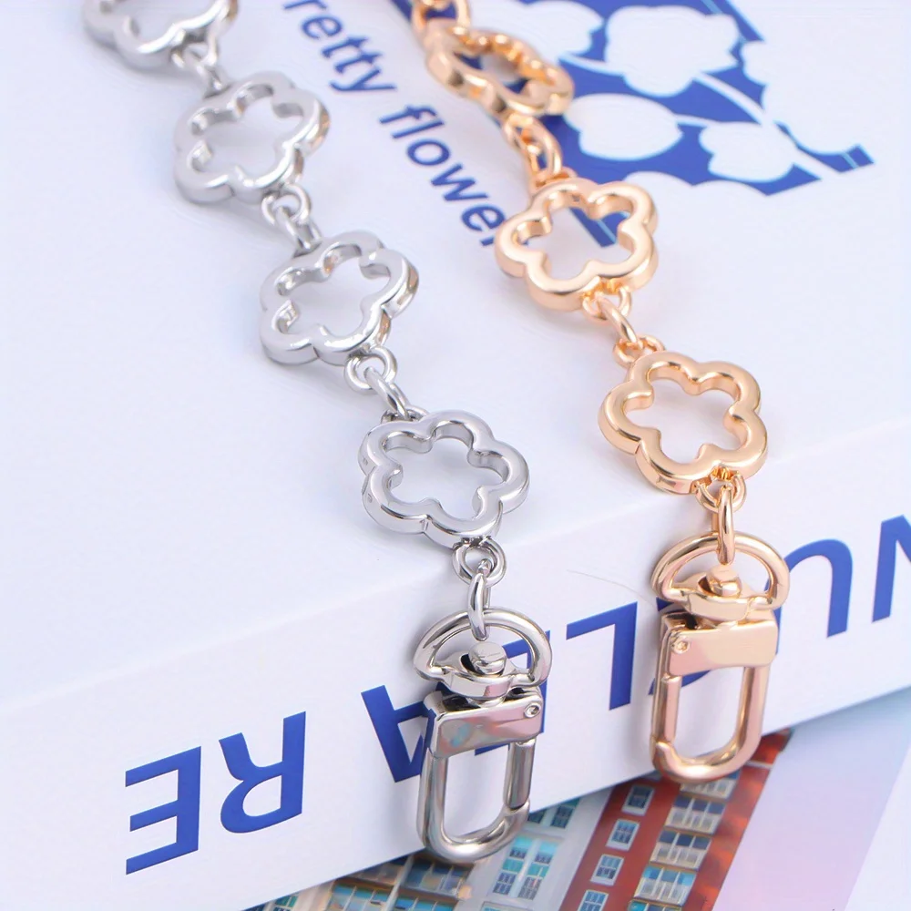 Flower Bag Extender Chain Purse Bag Strap Extender Chain DIY Women Handbag Purse Making Replacement Accessories image 4