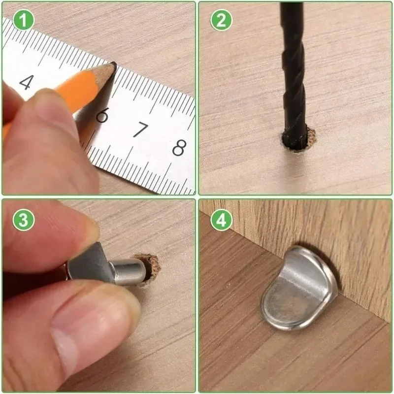 Perni per scaffali di alta qualità Lega di zinco liscia resistente alla ruggine di lunga durata da 5 mm Migliora lo stoccaggio per senza intasamenti