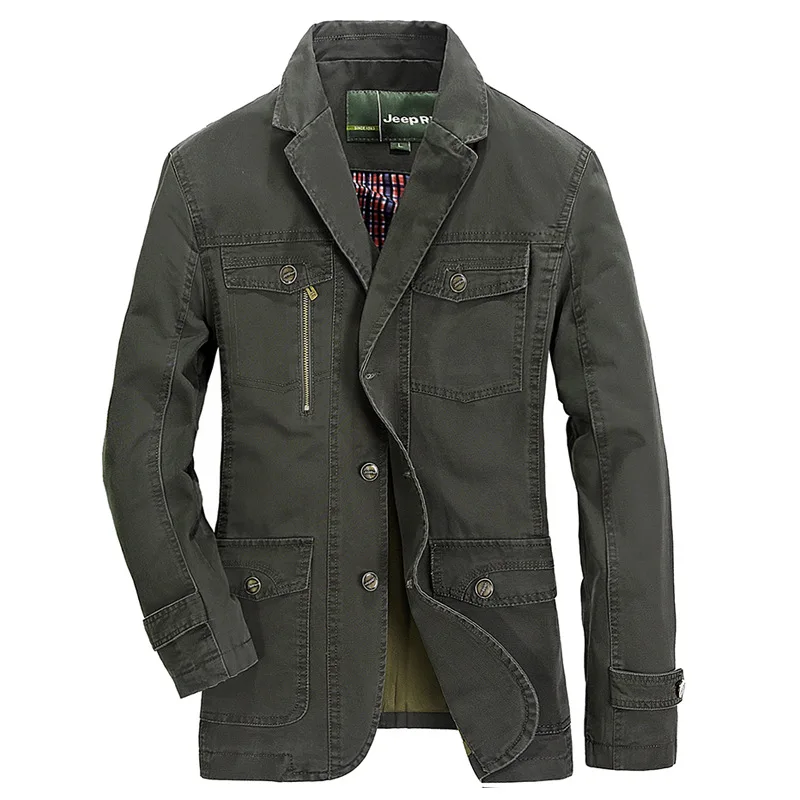 2024 MenCasual Cotton Self-Defense Suit Stab-Proof Flexible Light Weight Fbi Police Military Tactical Safety Mid Length Jacket