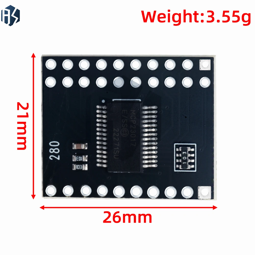 MCP23017 وحدة الواجهة التسلسلية IIC I2C SPI MCP23S17 ثنائي الاتجاه 16 بت I/O المتوسع دبابيس 10Mhz وحدة الواجهة التسلسلية