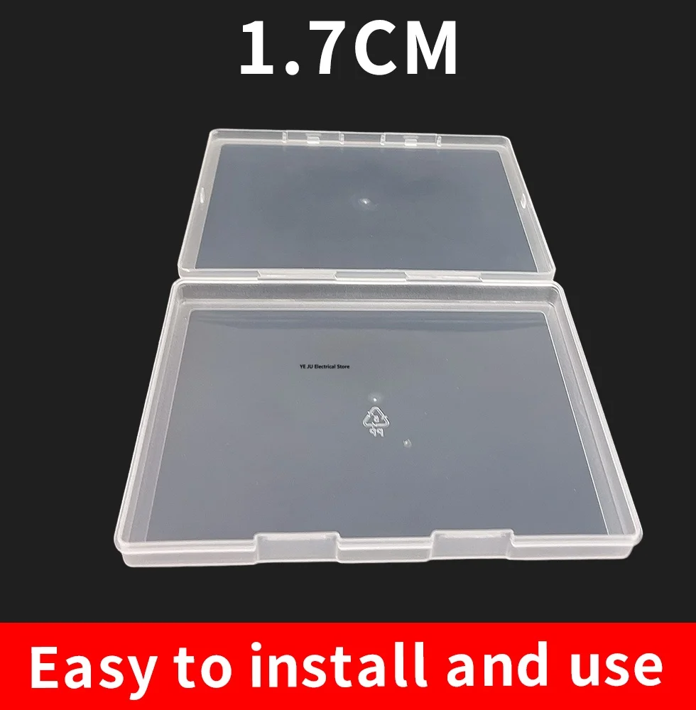 Transparent Desktop Stationery Clear Pencil Box Stickers Storage Case Table Desk Classification Box Plastic Stationary Organizer