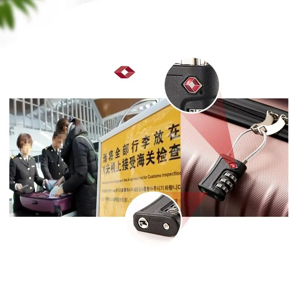 Security Tool Cabinet Locker TSA Customs Code Lock Luggage Password Lock Contrast Color Padlock 3 Digit Combination Lock - view 4