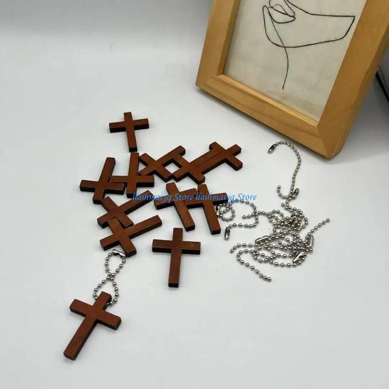 mini-pendentif-crucifix-en-bois-avec-chaine-perlee-pour-porte-cles-breloque-accessoire-bijoux-en-bois-naturel
