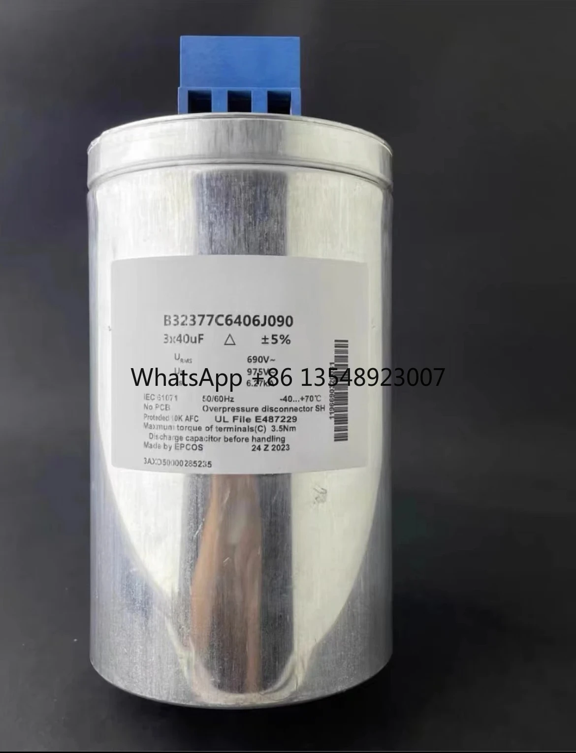 B32377C6406J090 Film Capacitor 690vac 3x40uf 975v EPCOS
