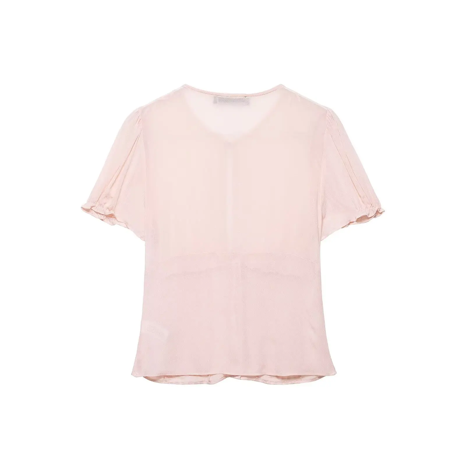 Women's Fashionable Casual Georgette Semi-Transparent Top   A94U