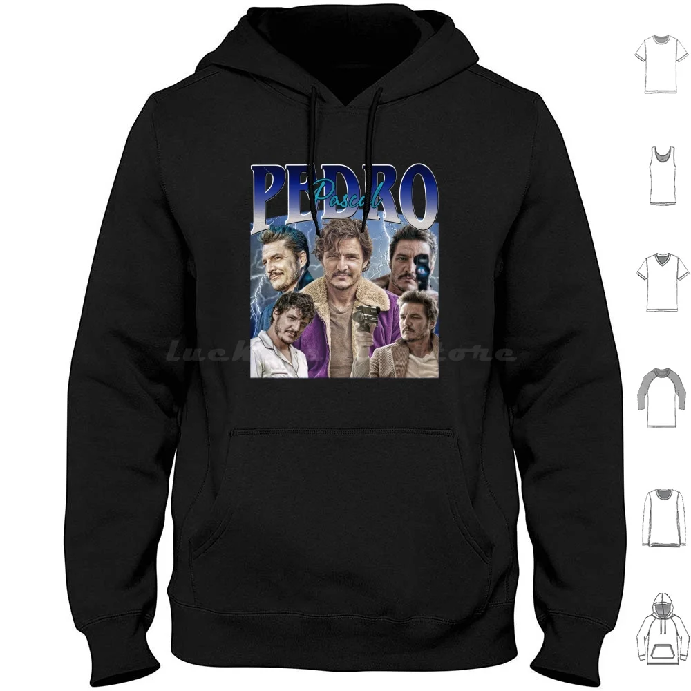 Pedro Pascal Homage T Shirts Hoodie Cotton Long Sleeve Pedro Pascal Javier Pe ? A The Last Of Us Netflix Din Djarin