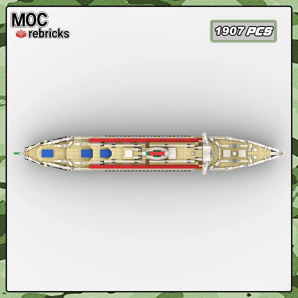 MOC-175846 Andrea Doria Mini zestaw klocków słynne zatopione statki modelują kreatywnych ekspertów klocki zabawkowe prezent na biurko