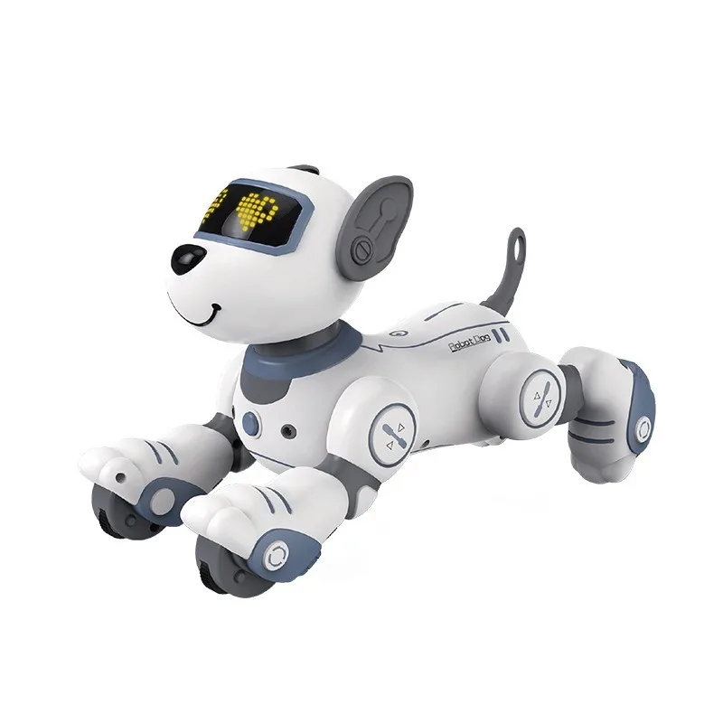 Cão robô com controle remoto inteligente, desenho animado infantil, brinquedo educacional elétrico, presente de aniversário, tamagotchi