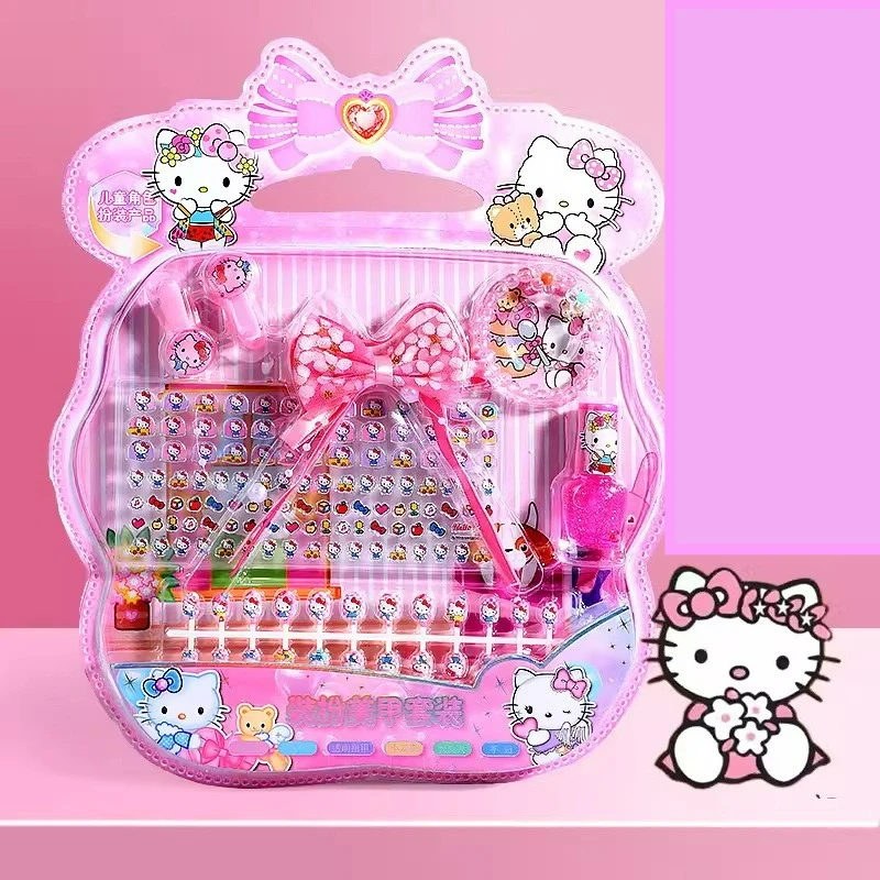 سانريو مرحبا كيتي سينامورول كورومي لطيف وحلو الكرتون الأطفال ملصقات الأظافر الإبداعية شخصية مسمار الفن ملصقات