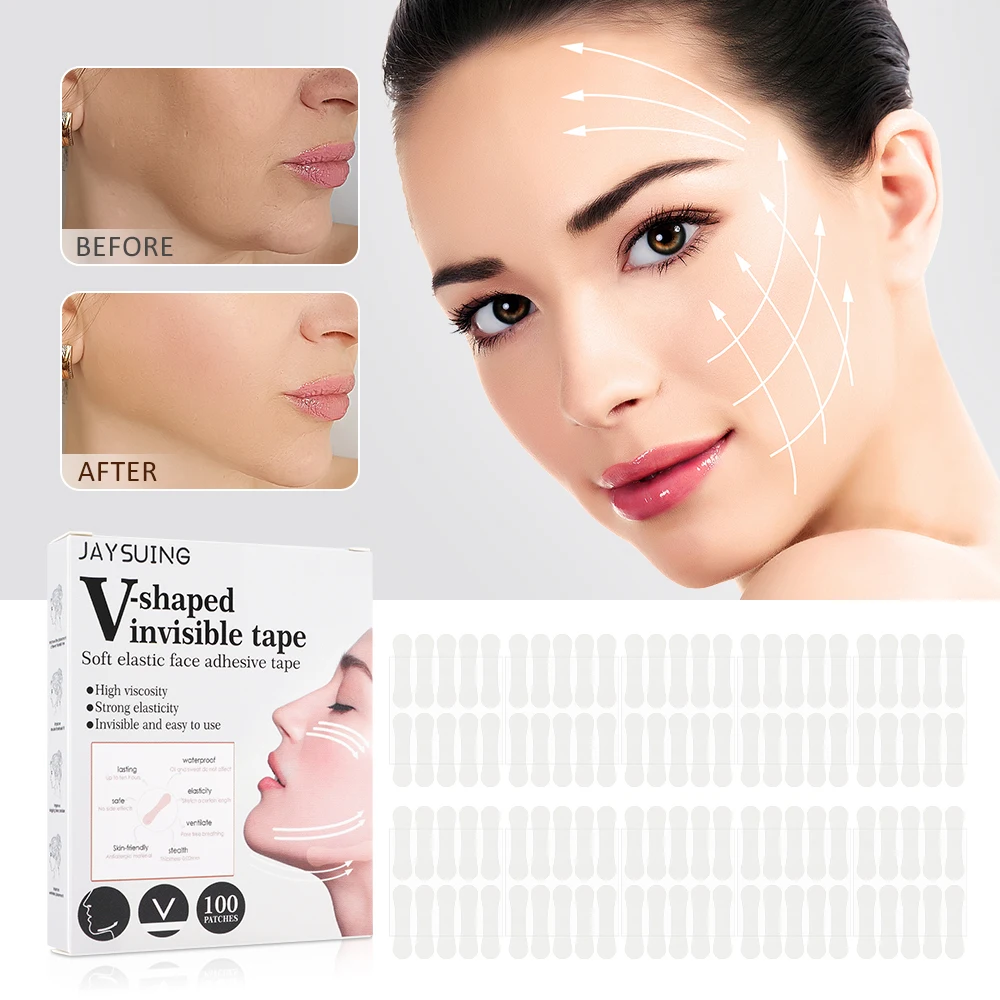 100/200 قطعة الوجه التجاعيد رفع التصحيح رقيقة الوجه ملصق المضادة للتجاعيد شد الوجه الشريط غير مرئية إزالة الفرقة Vface الأشرطة الوجه #5