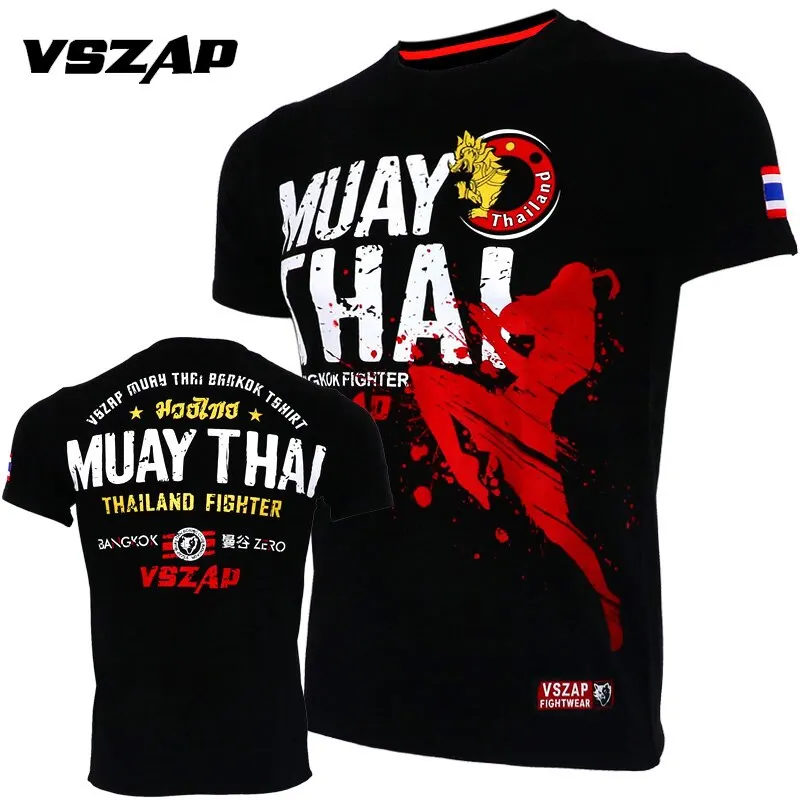 Men's Muay Thai T Shirt Running Fitness Sports Short Sleeve Outdoor Boxing Wrestling Tracksuits Summer Breathable Quick Dry Tees