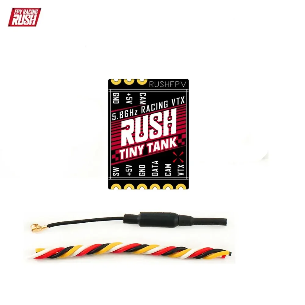 RUSH TINY TANK VTX 48CH 350mW transmisor 5V entrada con placa de expansión LED transmisor FPV para palillo de dientes de carreras con visión en primera persona Whoop