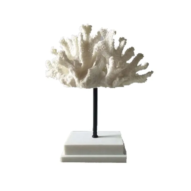 

Simulation coral new Chinese study bedroom entrance living room home decoration