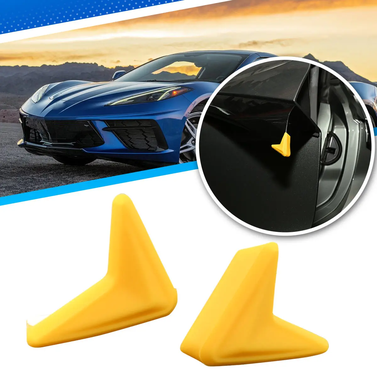 

Door Bumper Cover For Corvette C8 2020 2021 2022 2023 2024 Crashproof Guard Collision Avoidan Cap Anti-collision Lid Exterior