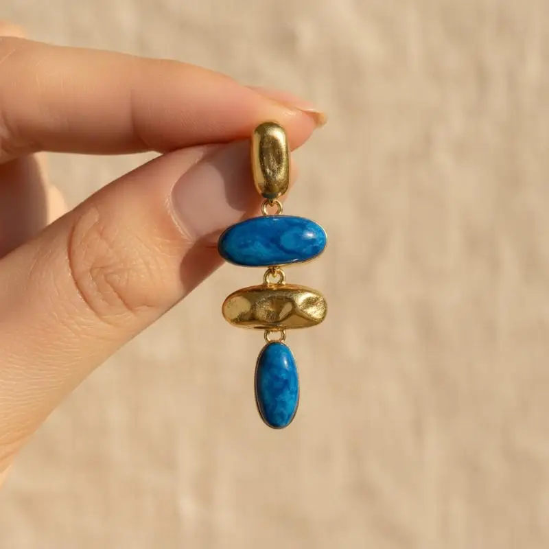 2026 New Exaggerated Retro Gold Color Enamel Drop Glaze Wine Red Stitching Metal Earrings Fashion Metal Jewelry