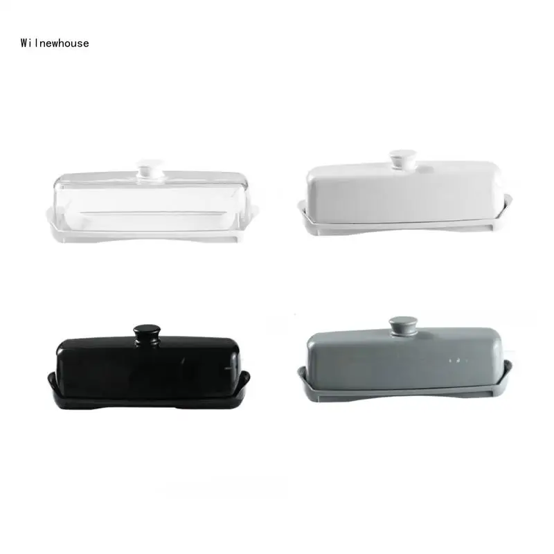 

Functional Plastic Butter Dish with Spoon and Lid Keeps Butter and Easy to Use Must Have Kitchen Accessories Dropship