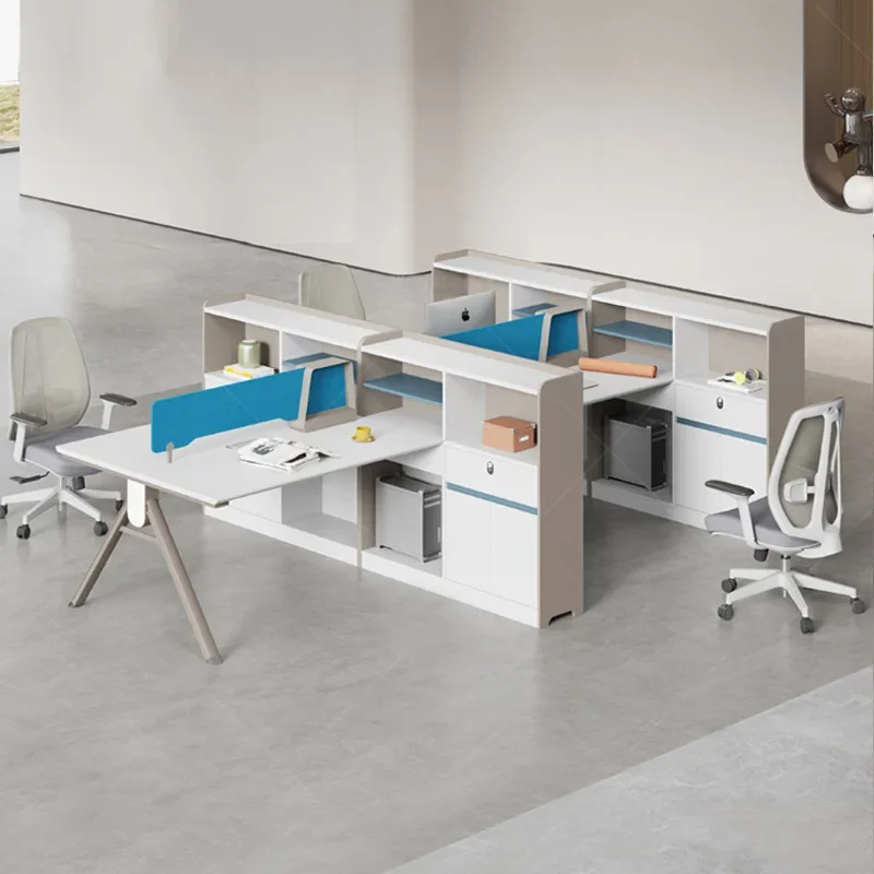 

Office Desk Combination Employee Desk Financial Office 4 Four Six Screen Employee Desk Booth