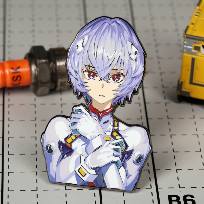 

Neon Genesis Evangelion peripheral accessories mecha EVA Ayanami Rei brooch badge metal refrigerator magnet accessories