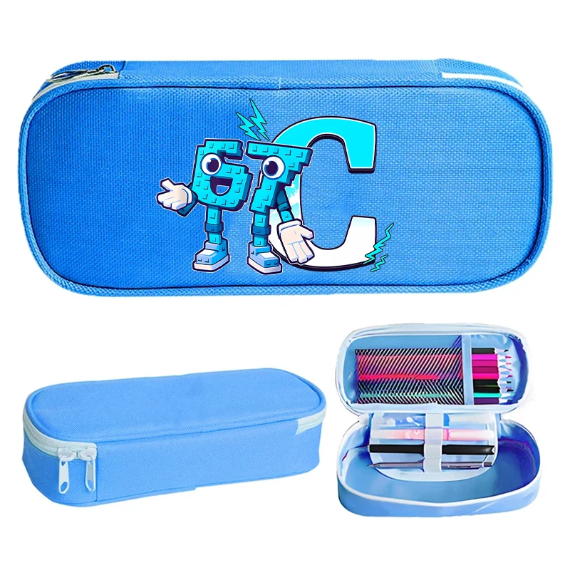 67 Six Seven Federmäppchen für Kinder, Anime-Buchstaben A-Z-Druck, Stifttaschen, Schüler-Schulbedarf, Schreibwaren-Etui, Kindergeschenk, Bestseller