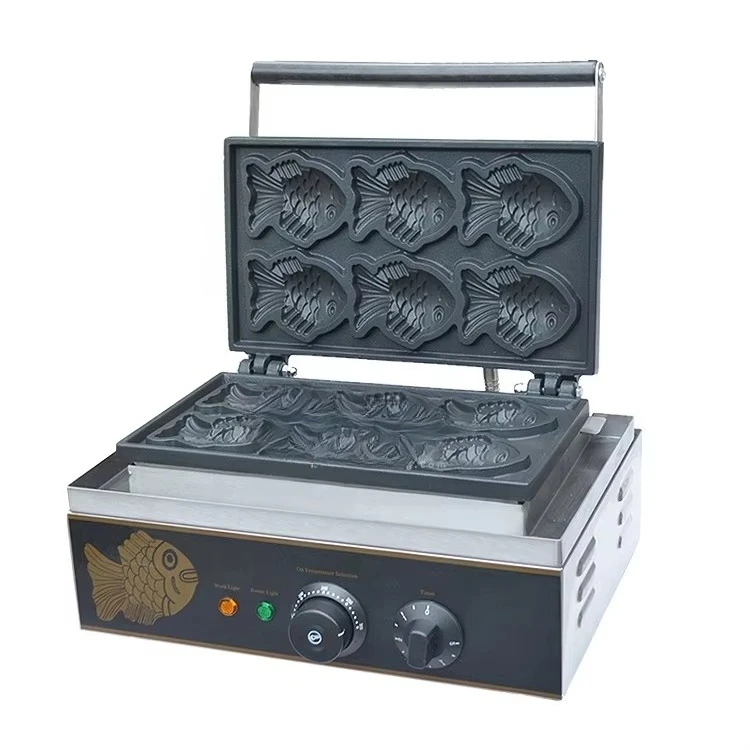 Mini Fish-Shaped Pastry Forming Station Multi-Scenario Layout For Uniform Taiyaki Waffle Commercial & Mobile Catering Shaping
